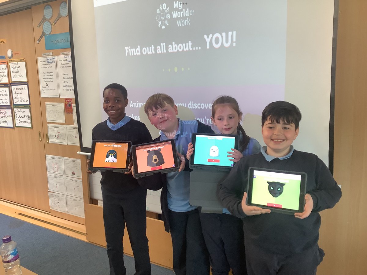 StBernardsPS's tweet image. Primary 5b visited the “My World of Work” website and undertook the ‘Animal Me’ quiz to find out what jobs they would be most suited to 😃 @dywstpauls @garycondie67 @DYWGlasgow @mywowscotland #worldofworkweek