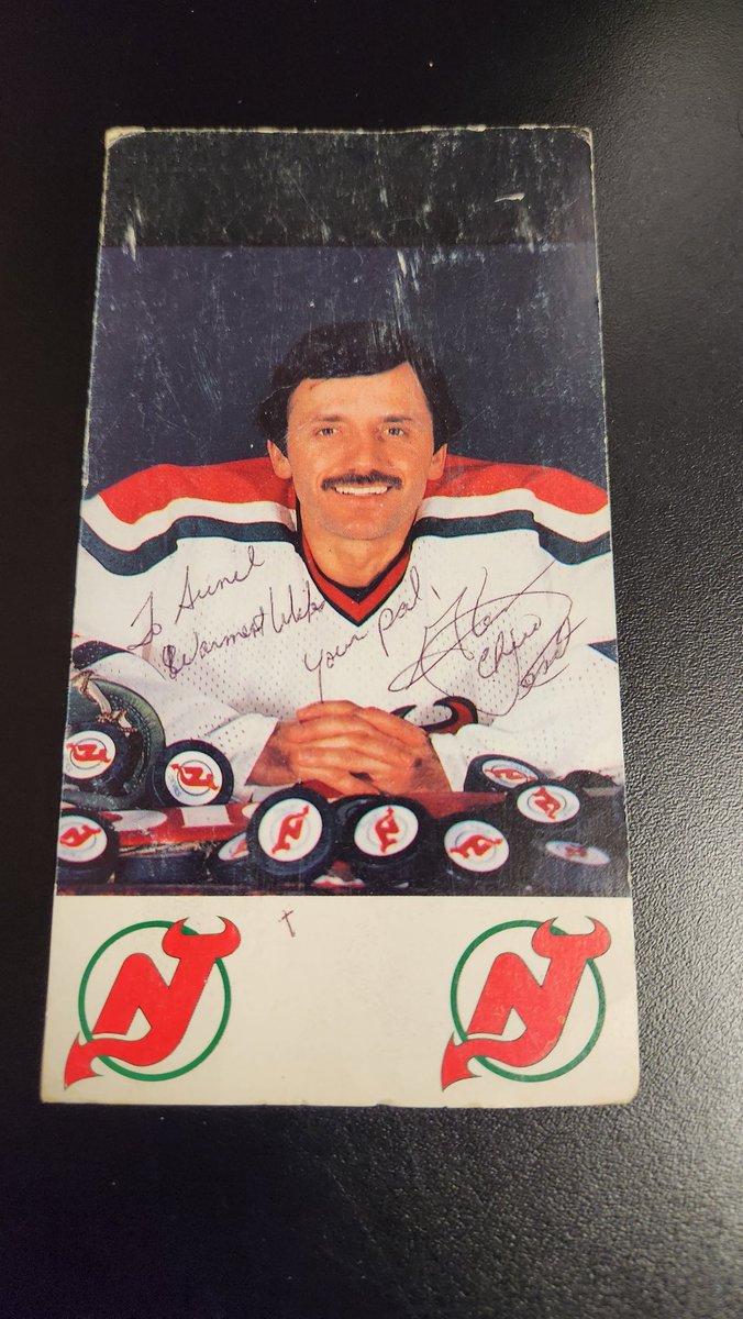 SunilSportsNews's tweet photo. Looking forward to reading this book that I purchased from #BarnesandNoble @BNBuzz by former @NJDevils broadcaster @chicoreschNJD & @mikekerwick #ChicoResch signed autograph picture from the 1980's 🙂👍🙏🙌💯🏒 https://t.co/CodSwH3OY4