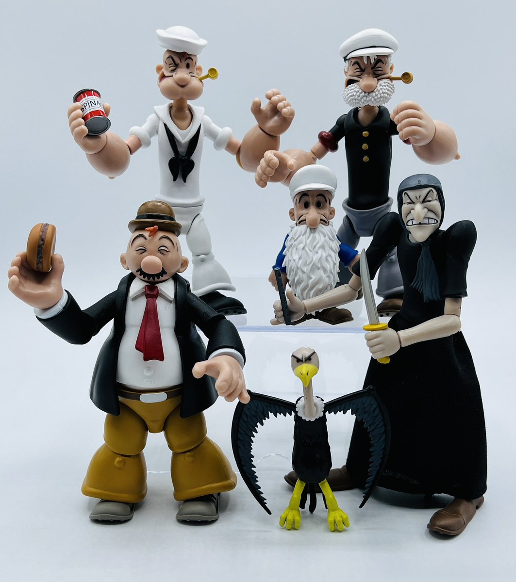 sirpaul64's tweet photo. The latest Popeye crew from @bossfightstudio unboxings coming to Patreon tonight #popeye #toy #toy #toystagram #bossfightstudio #actionfigure #actionfigures #seahag #scratchthatfigureitch #toyreview #wimpy #toyunboxing #hamburgers #poopdeckpappy #pookyjones #theseahag https://t.co/dvRhVSq5pz