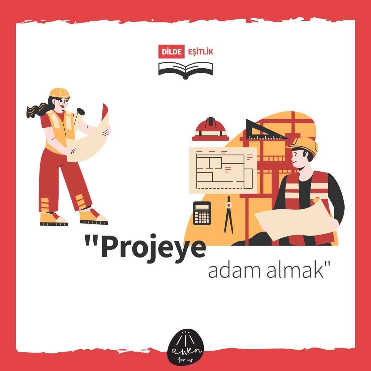 Kapsayıcı sözcükler kullanmak gerçekten zor değil…

Projeye adam alınmaz; projede çalışacak 'insan, uzman, çalışan' işe alınır.

#AwenforUs #JustEqual #DildeEşitlik #eşitlikdildebaşlar #İşteEşitlik #projeyönetimi #mühendiskadınlar #uzmankadınlar #yönetimdekadınlar