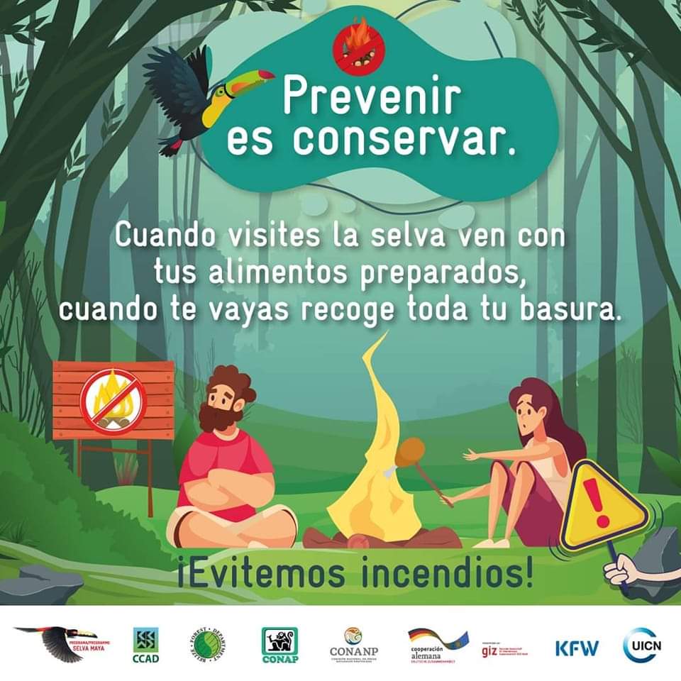 Evitar incendios forestales al visitar y disfrutar de las áreas naturales está en tus manos:

 #somosselvamaya #preveniresconservar #NoQuemesLaVida