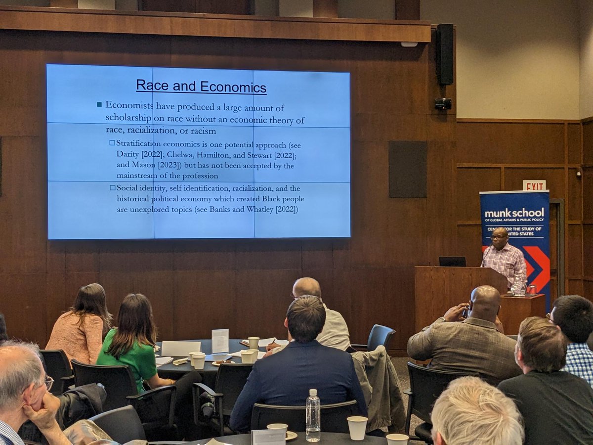 Kris Inwood (@kris-inwood.bsky.social) (@kris_inwood) on Twitter photo Plenary speaker <a href="/TrevonDLogan/">Dr. Trevon D Logan</a> borrows humanities thinking to advance the economic discourse on race at the <a href="/munkschool/">Munk School</a>'s conference on Race, Equity and Public Policy organized by Claire Célérier & <a href="/ShariJEli/">Shari Eli</a> Plenary speaker <a href="/TrevonDLogan/">Dr. Trevon D Logan</a> borrows humanities thinking to advance the economic discourse on race at the <a href="/munkschool/">Munk School</a>'s conference on Race, Equity and Public Policy organized by Claire Célérier & <a href="/ShariJEli/">Shari Eli</a>