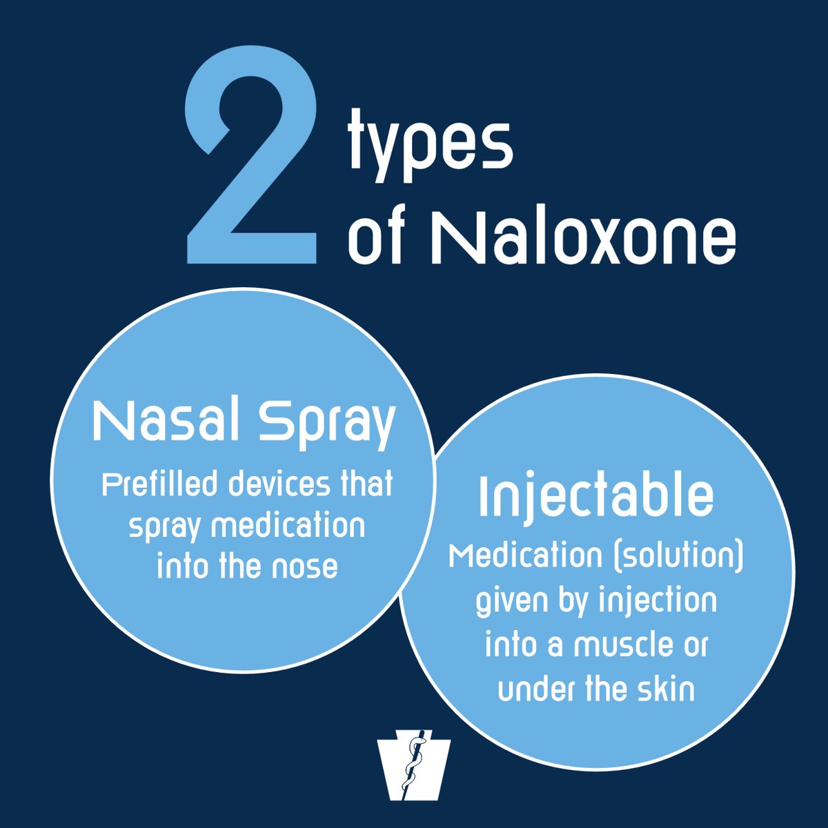RT <a href="/PAHealthDept/">PA Department of Health</a>: Naloxone is a life-saving medication that can reverse an overdose from opioids when given in time. There are two forms of naloxone that anyone can use without medical training or authorization—a prefilled nasal spray of injectable nalox…