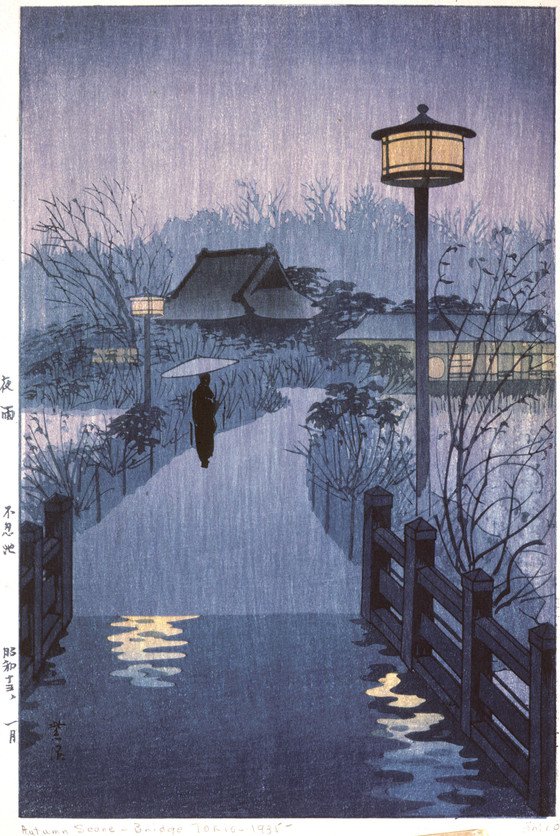 Rainy Evening at Shinobazu Pond, Tokyo, by Kasamatsu Shirō, 1938

#shinhanga