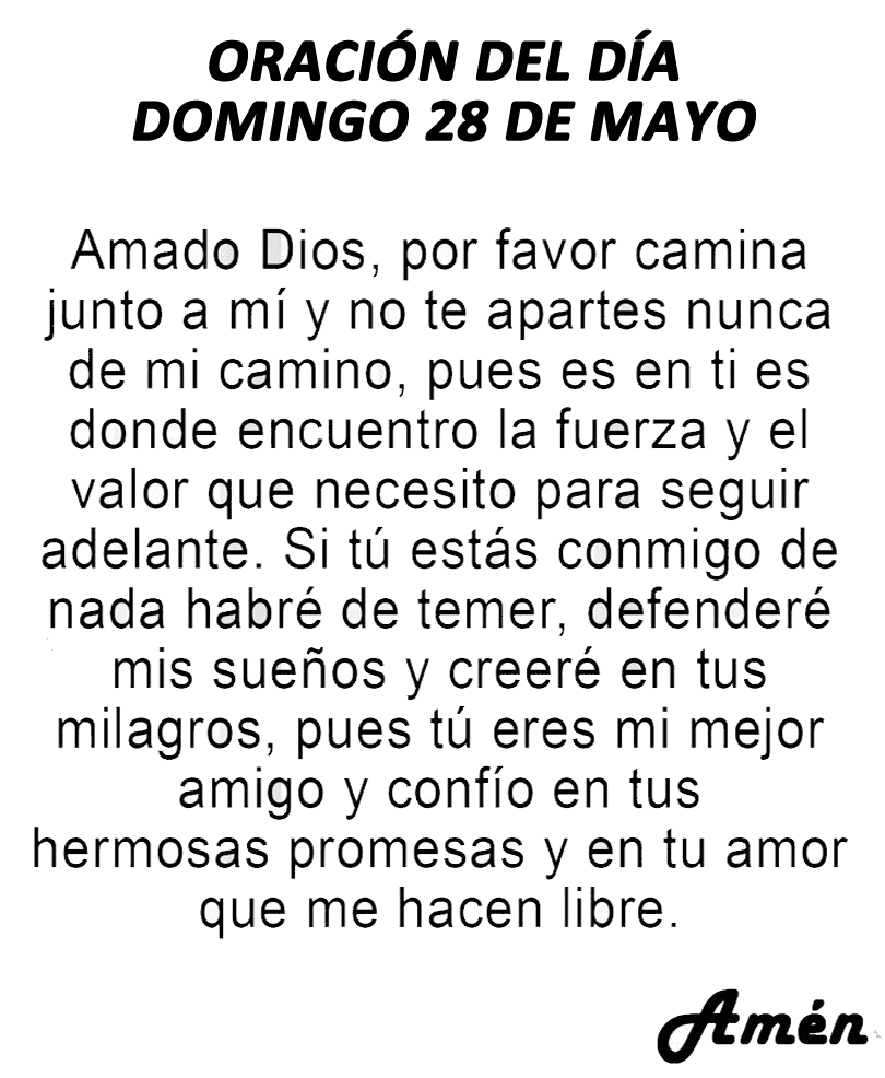 MiOracionDiaria's tweet photo. Oración del día domingo 28 de mayo de 2023. https://t.co/8BF2NRBhi3