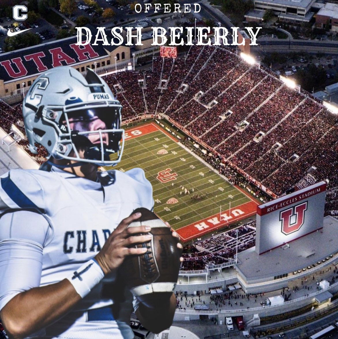 Congratulations to Dash Beierly on earning an offer today from the PAC12 Champions- The Utes of the University of Utah! #PumaPRIDE