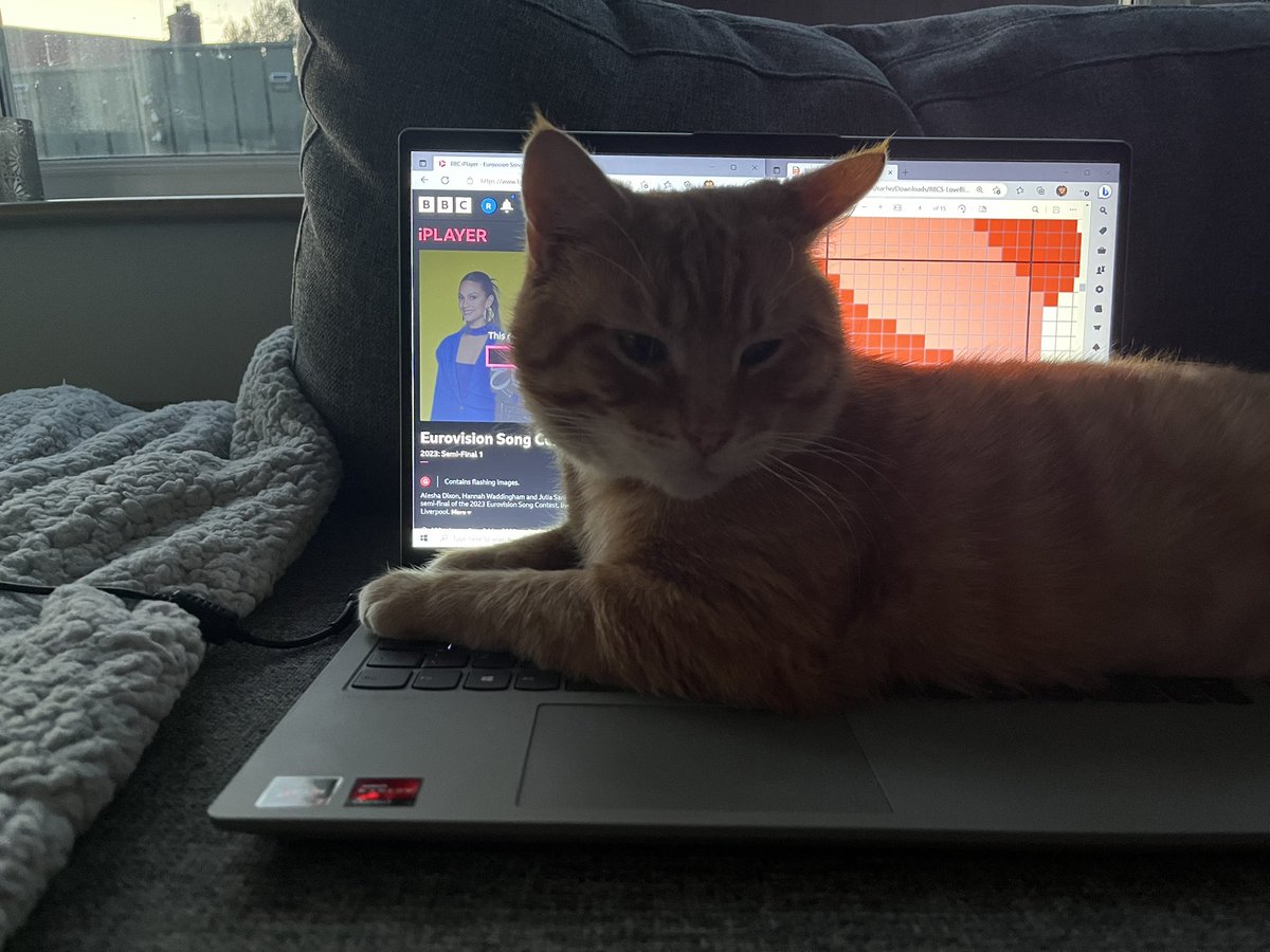 Rachel__Edgar's tweet photo. @kimmysut Marlowe is more interested in semi final 2…. His mother was more interested in semi final 1 😂 https://t.co/ZNlvV8Ng78