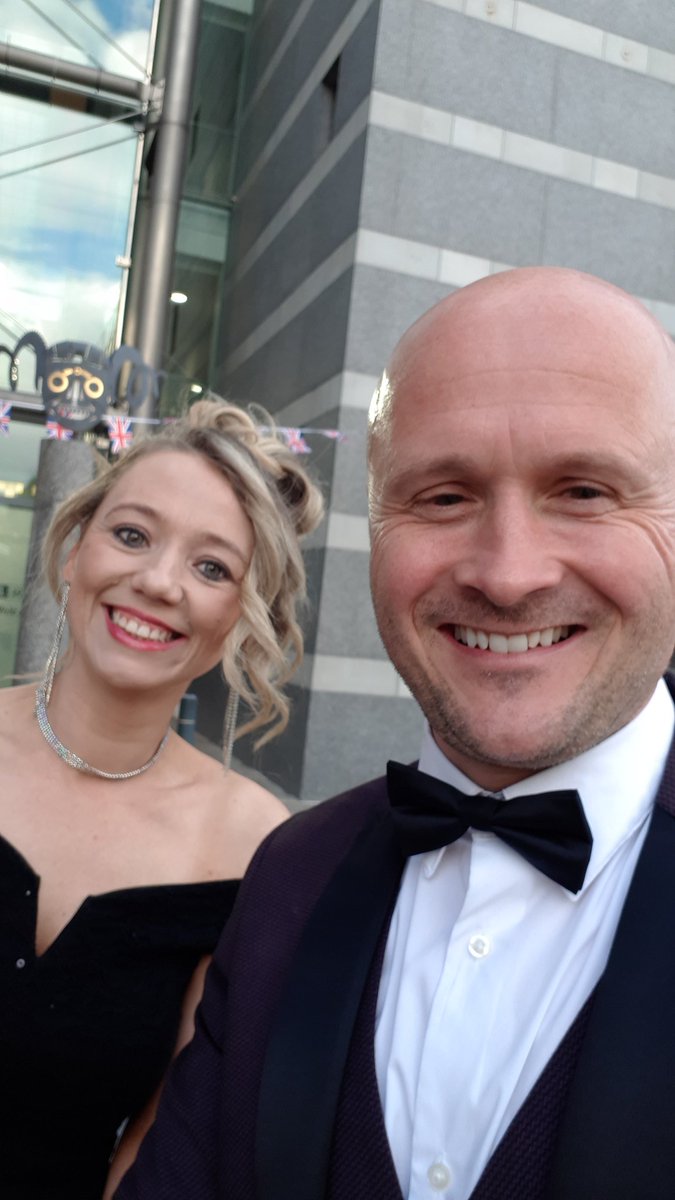 BSA_Leeds9's tweet photo. Kelly and Tom have been to the Leeds Digital Ball this evening to promote the work BSA does for digital inclusion in the area. Don't they look posh 😀 watch this space for more exciting digital services from us. #leedsdigitalball https://t.co/OEaUzZUvr3