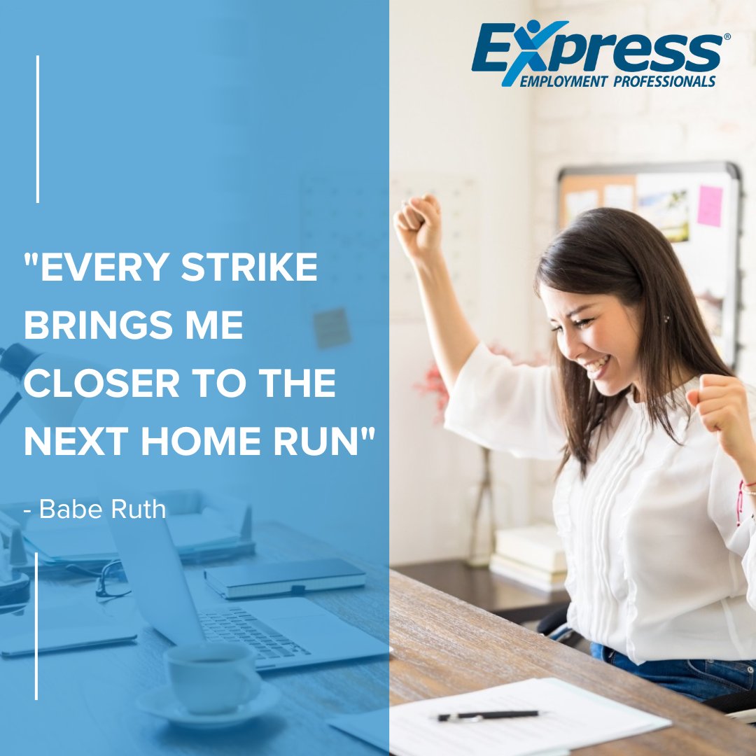 Success is within reach. Let Express help you unlock your full potential and achieve your career goals. You’ve got this! Have a question? Contact us at 📲 (217) 355-8500.

#ExpressPros #KeepSwinging #Perseverance