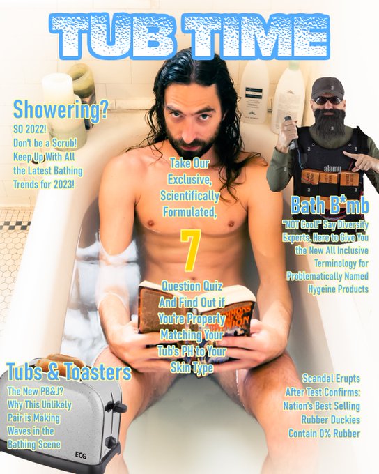 Yooo, latest issue of "Tub Time" is looking 🔥🔥🔥. https://t.co/4eZa6wpC72<a href="/tag/memes"class="tags"><span>#memes</span></a><a href="/tag/politicalmemes"class="tags"><span>#politicalmemes</span></a>