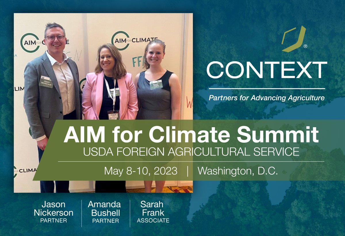This week The Context Network facilitated an interactive networking event at the #AIMforClimate Summit in Washington D.C.. 

What do you think will be the science and research innovations today that will drive the future of agriculture?

#advanceagriculture #AIM4CSummit #AIM4C