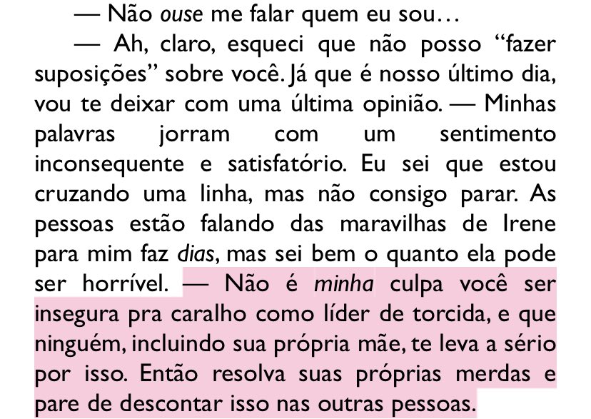 ué? eita como ela é a vítima, coitada da irene mano