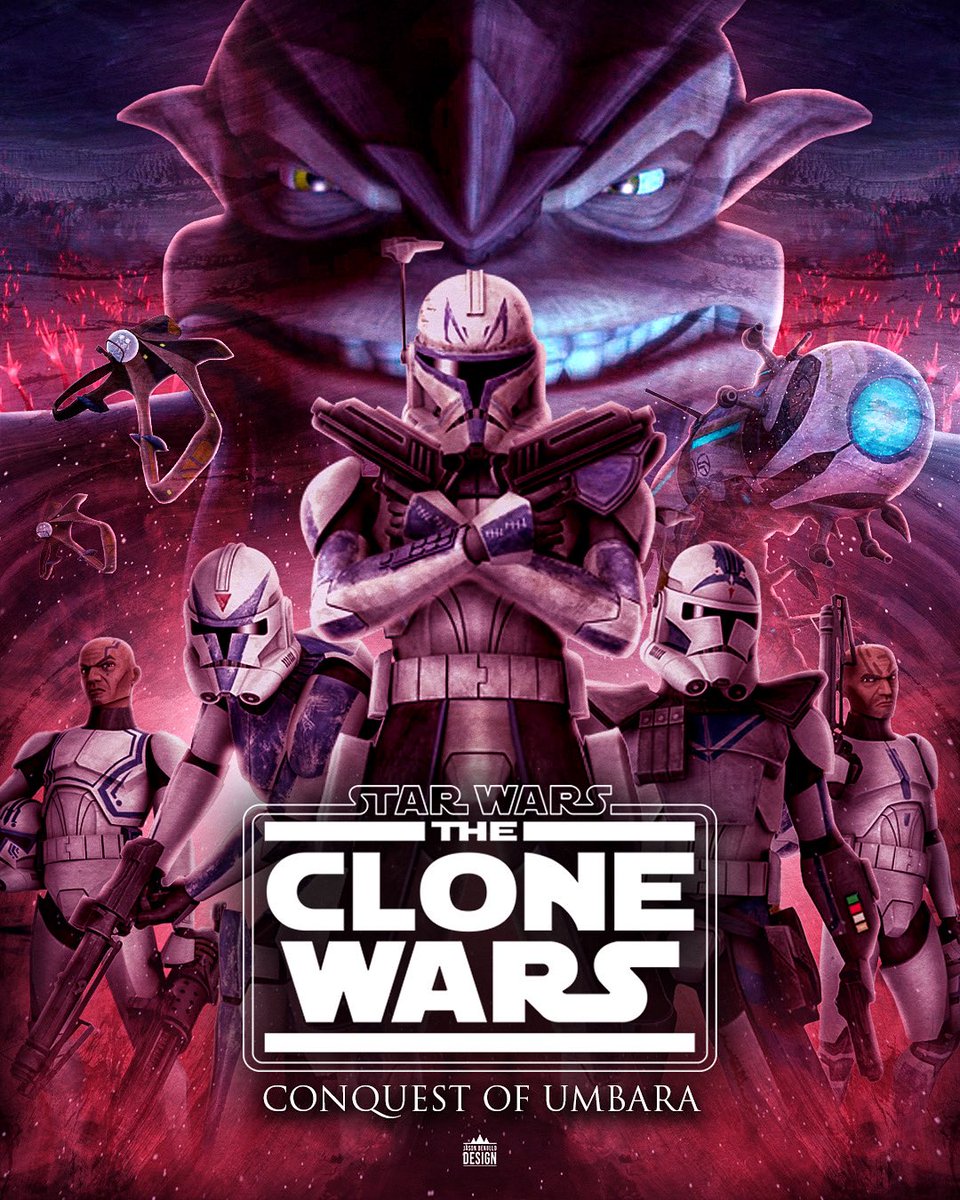 jbdesign512's tweet photo. Gotta love Umbara. Couldn’t let this arc go quite yet so here’s a poster for the arc as a whole! Hope you like it, maybe I should do this for some other arcs too 🤔

Rate the poster 1-10!

#StarWars #TheCloneWars #CloneWars 

@starwars @TheCloneWars @DisneyPlus https://t.co/D2l3YxEm2b