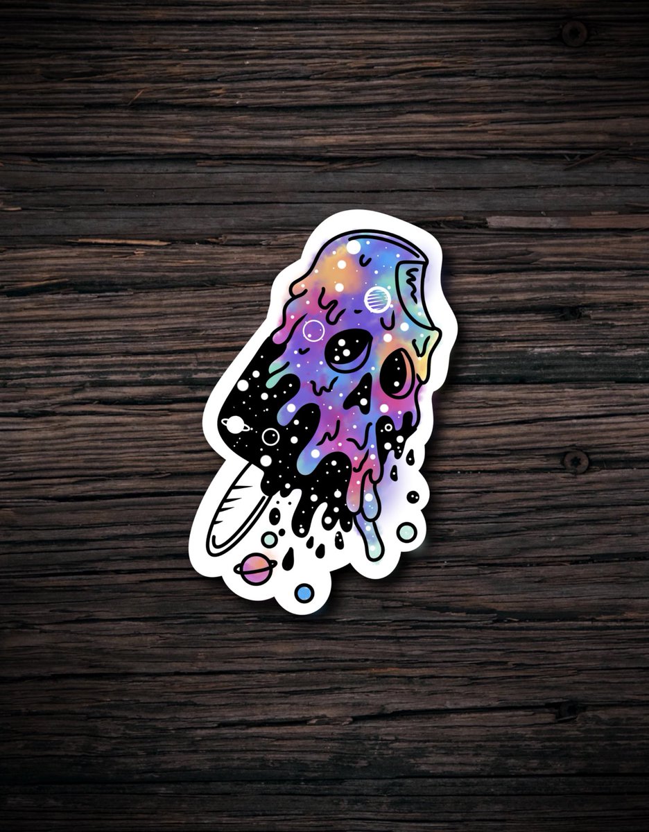 forthe_ztreetz's tweet image. A couple of stickers im uploading onto my shop! #skullsticker #digitalartist #galaxy