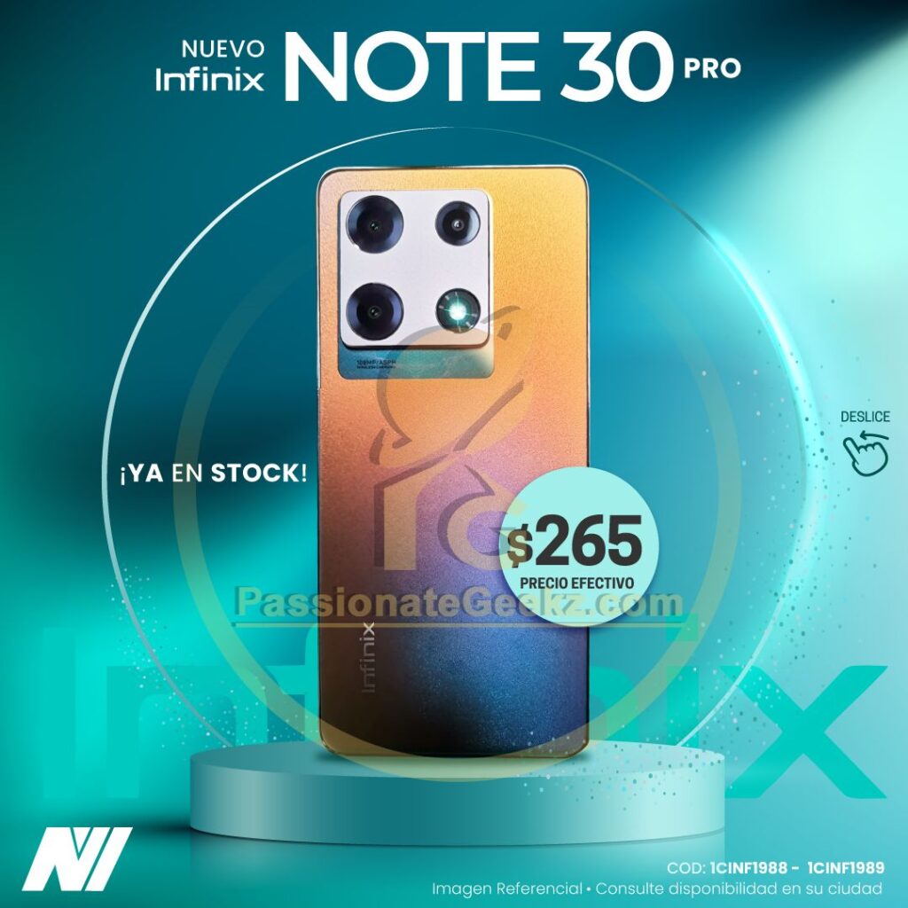 TechKard's tweet image. Infinix Note 30 Pro live images and Specifications.

6.78" 120Hz FHD+ display 
Helio G99
108+2+2MP Rear
5000mAh battery, 68W charging
8GB of RAM
128GB of storage
Price: $265

Via:passionategeekz.com/exclusive-infi…
#Infinix #InfinixNote30Pro @passionategeekz