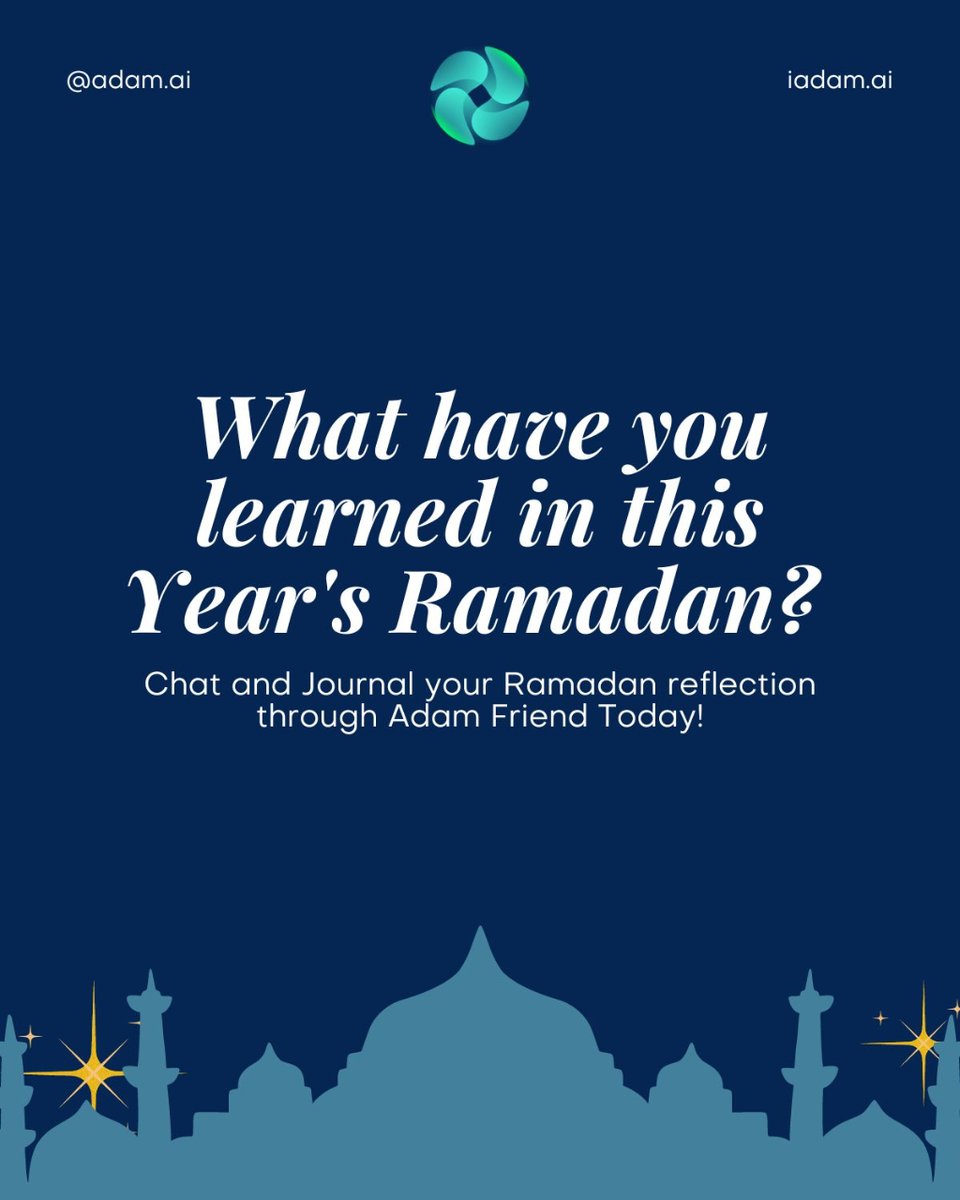 What are some of the lessons you've learned in this year's Ramadan? We'd love to know! 

#i_adam_ai #muslimquotes #hadithoftheday #islamislove #inshaallah #growingupmuslim #islamicreminders #inspirationalquotes #islamicquotes #deenislam #quranverses #alhamdulillah