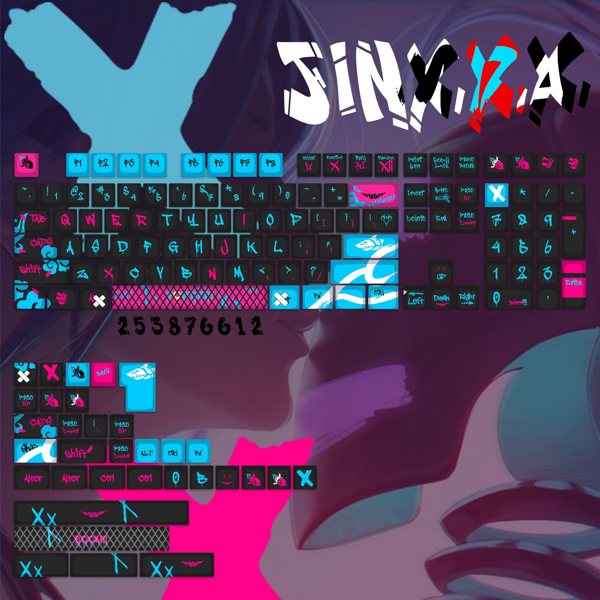 Lango4396's tweet photo. JINXXX Keycaps. https://t.co/lIxy8tJbKU