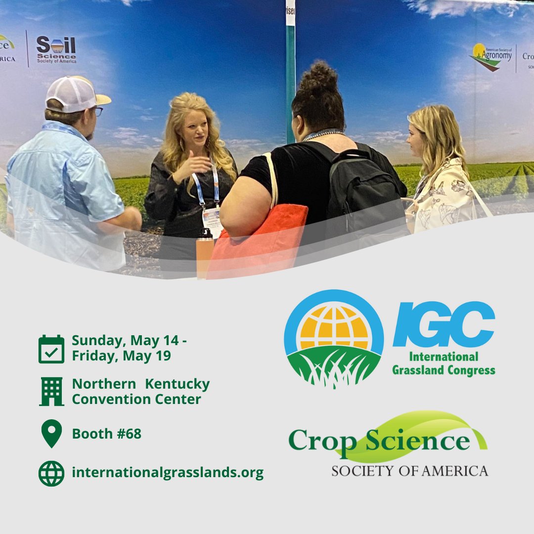 Who’s got two thumbs and a booth at <a href="/IGC2023/">International Grassland Congress</a>? 👍 We do! 👍  

Swing by Booth #68 to visit with folks from CSSA, grab some swag, and learn about everything from society membership to publications. Need info? 🖥️ ow.ly/jJ2L50Ols4e

We’ll see you there! #IGC2023