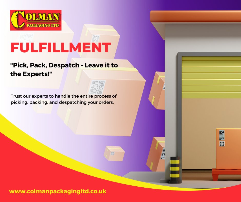 colmanpackagin's tweet image. "Streamline Your Order Fulfilment Process with Our Expertise! #OrderFulfilment #ExpertHandling #Efficiency"
colmanpackagingltd.co.uk