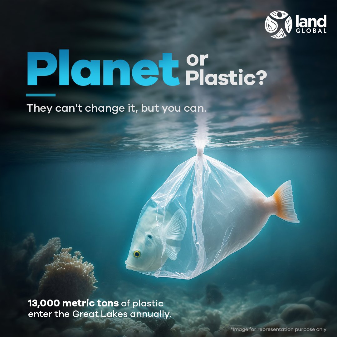 LandGlobal_'s tweet image. Time is running out! ⌛ Will it be #PlanetorPlastic?

Our Great Lakes have become a breeding ground of plastic pollution that harms our fish, who ingest or become entangled in plastic debris. Together, we can create a more sustainable and equitable future for all. 🌎