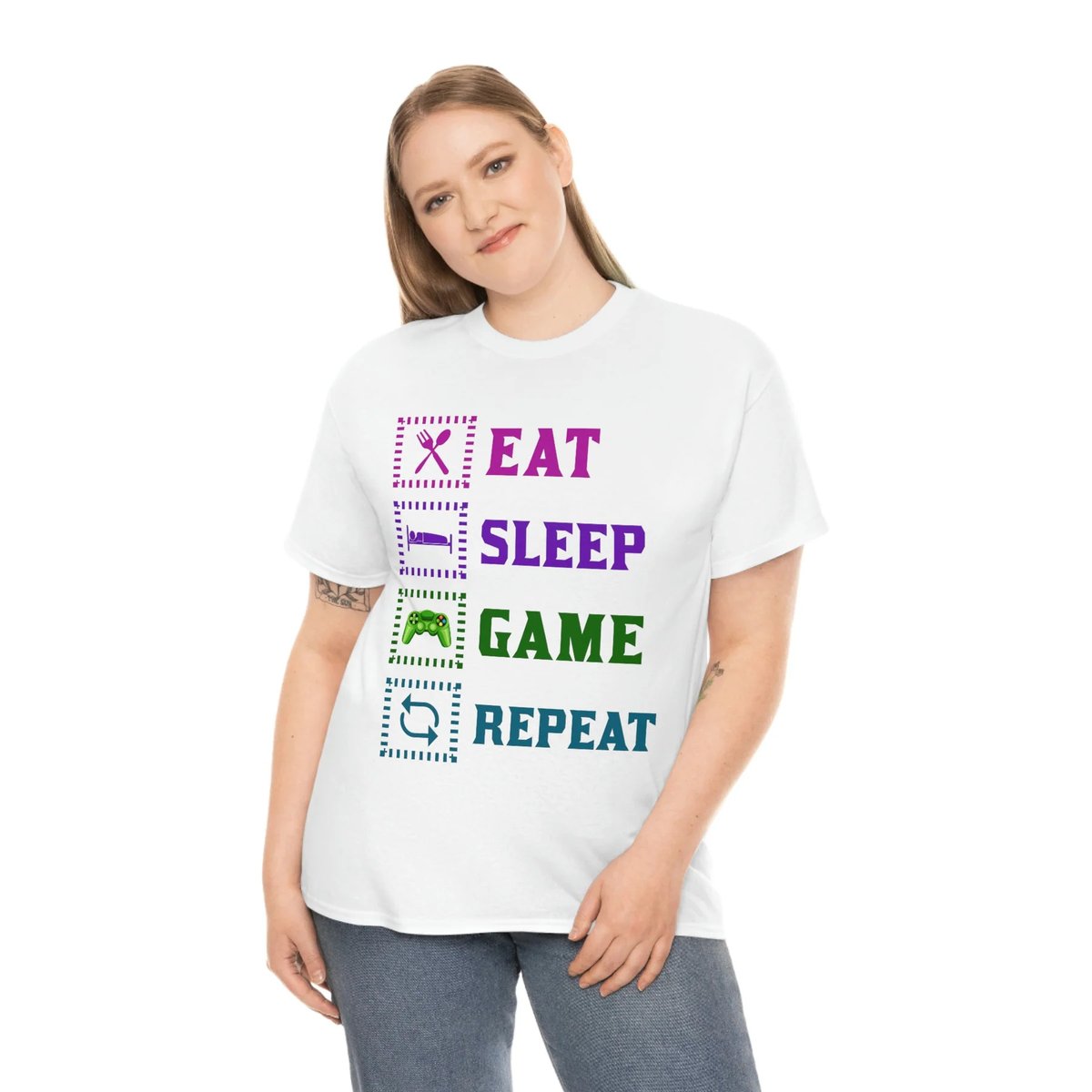 tshirtunion's tweet image. UNISEX HEAVY COTTON TEE EAT SLEEP GAME REPEAT

• 100% cotton (fiber content may vary for different colors)
• Medium fabric (5.3 oz/yd² (180 g/m²))
• Classic fit
• Tear-away label
• Runs true to size
..
👉🏻For Buy visit: tshirtunion.com
--
#EatSleepTee #EatSleepRepeat
