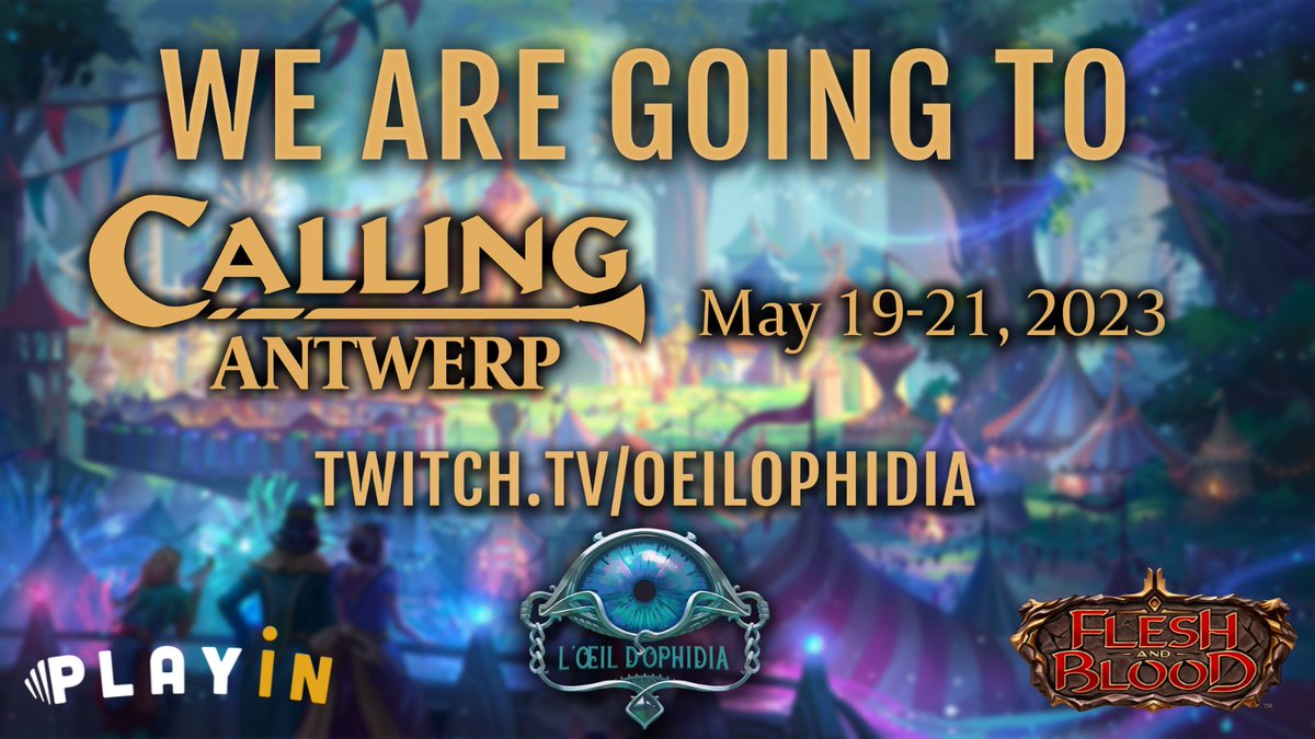 OeilOphidia's tweet photo. We're going to Antwerp!
LSS allowed us to put together a stream for the Calling, and we'll be covering the event live on our Twitch channel.
Thanks for the opportunity @fabtcg.
We'll make it an event to remember! https://t.co/3rGLlDLmtx