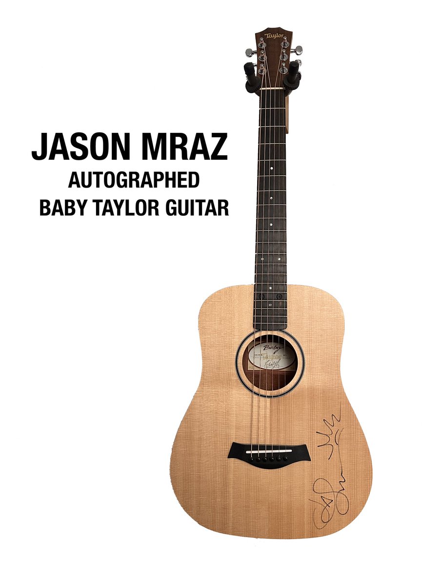 Up for grabs - a @jason_mraz autographed Taylor Guitar which also includes an autographed soft case. Our SDMA online auction runs thru May 31st. 100% of the money goes to the San Diego Music Foundation's Guitars for Schools. go.charityauctionstoday.com/bid/1919 🎸🎶🎸