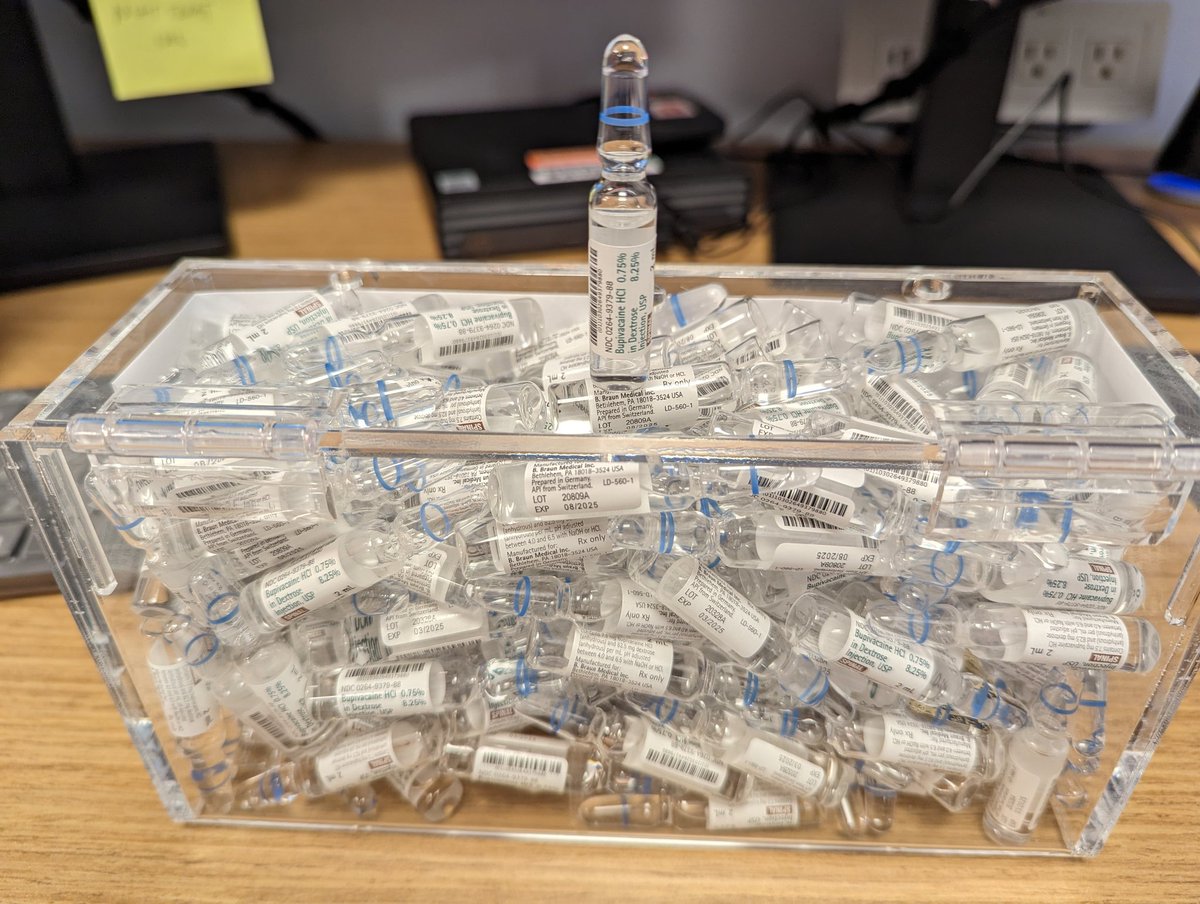 Tell me you work at an outpatient total joint center without telling me you work at an outpatient total joint center.  Anyone need hyperbaric bupivacaine? #mepivacainespinals <a href="/elmorbr/">Brett Elmore, MD</a> <a href="/UVaAnesthesia/">UVA Anesthesiology</a> @UVA_Ortho <a href="/nelkassabany/">Nabil Elkassabany MD MBA MSCE</a> <a href="/MattThames1/">Matt Thames</a>  <a href="/Intraneely/">Grant Neely, M.D.</a> <a href="/James_Kim_MD/">James K. Kim</a>