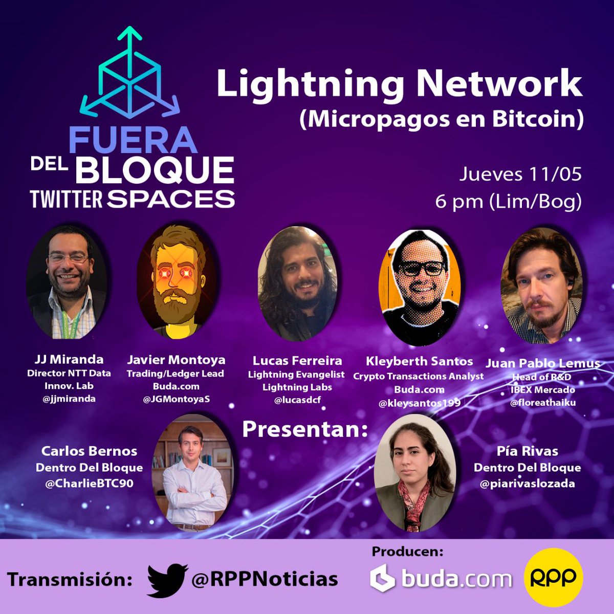 ➡️ Nuevo TS de <a href="/RPPNoticias/">RPP Noticias</a> y <a href="/BudaPuntoCom/">Buda.com</a> ⬅️

⚡️ Lightning Network ⚡️

Una de las mejores soluciones para realizar micropagos, y que #Bitcoin sea más escalable y veloz. 

Y en lo personal, uno de mis temas favoritos ❤️