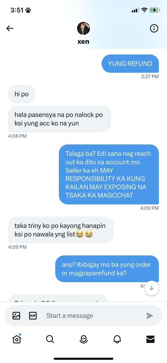 sunghooniepwark's tweet photo. ‼️EXPOSING THREAD‼️
@jcartz_ @xencarteu_ 

Scammed me 3 manifesto wev. for 830 pesos. I deleted this thread before dahil nag reply na siya but nag sulputan mga na-scam pa nya at inactive na naman siya.

First two pic is chat namin sa first acc nya yung 2nd naman is dun sa bago. https://t.co/WuPEp9RIT4