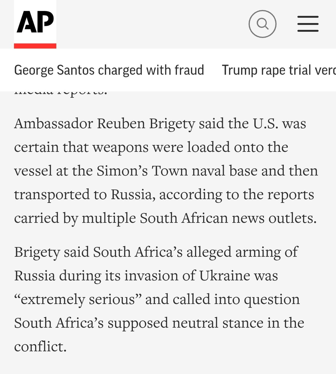 Prof Jonathan Moyo on Twitter: "USA ACCUSES SA OF ARMING RUSSIA AS THE