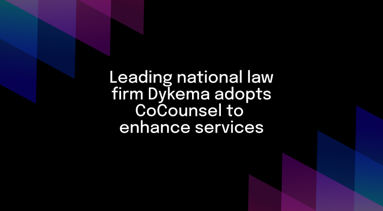 National law firm <a href="/Dykema/">Dykema</a> announced they will use CoCounsel to empower their attorneys to deliver exceptional services to clients "while providing the security and guardrails they expect."

Learn why Dykema chose #CoCounsel to elevate their practice.

hubs.ly/Q01PxZw40
