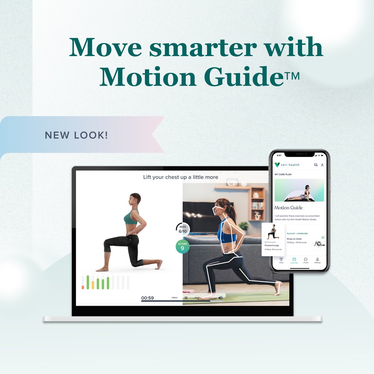 VoriHealth's tweet image. Meet the coach that keeps your population in tip-top form. Vori Health&apos;s Motion Guide responds to every move and gives real-time feedback -- making it easier for members to practice their PT exercises. No wearables or sensors needed. buff.ly/3BiDMRP #virtualpt #sensorless