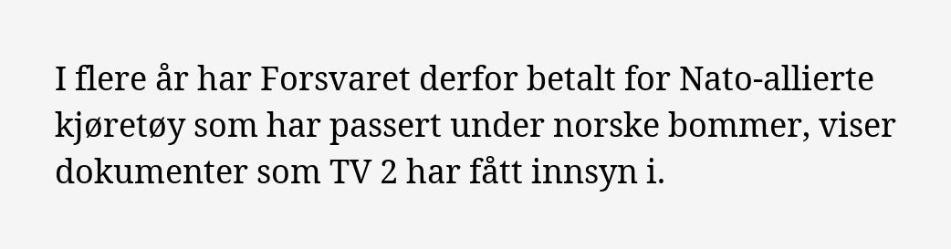 TV 2: Nato-kjøretøy som skal forsvare Norge får fortsatt bompengekrav tv2.no/nyheter/innenr…