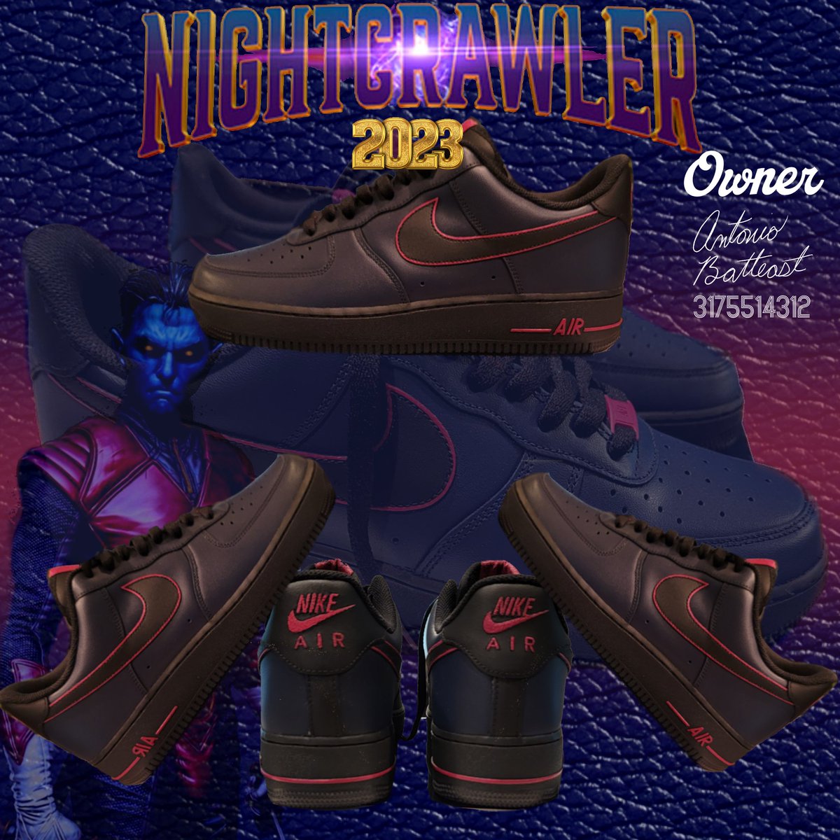INDIANATONEMRC's tweet photo. Introducing the Night Crawler 2023's  need custom shoes dm me #shoes #custom #airforceones #Nike https://t.co/9DcvvhutwQ