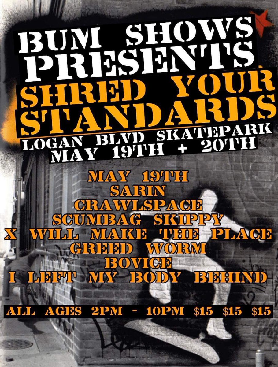 BTC312CrossOver's tweet photo. We’re so stoked to be returning this year to headline Shred Your Standards!! Shoutout to Bum Shows for asking us again!!

This will be one of the last Chicago shows BTC will be playing for awhile since we are hitting the studio to start tracking EP #2!! DON’T SNOOZE ON THIS!! https://t.co/Lwo4VHYdKm