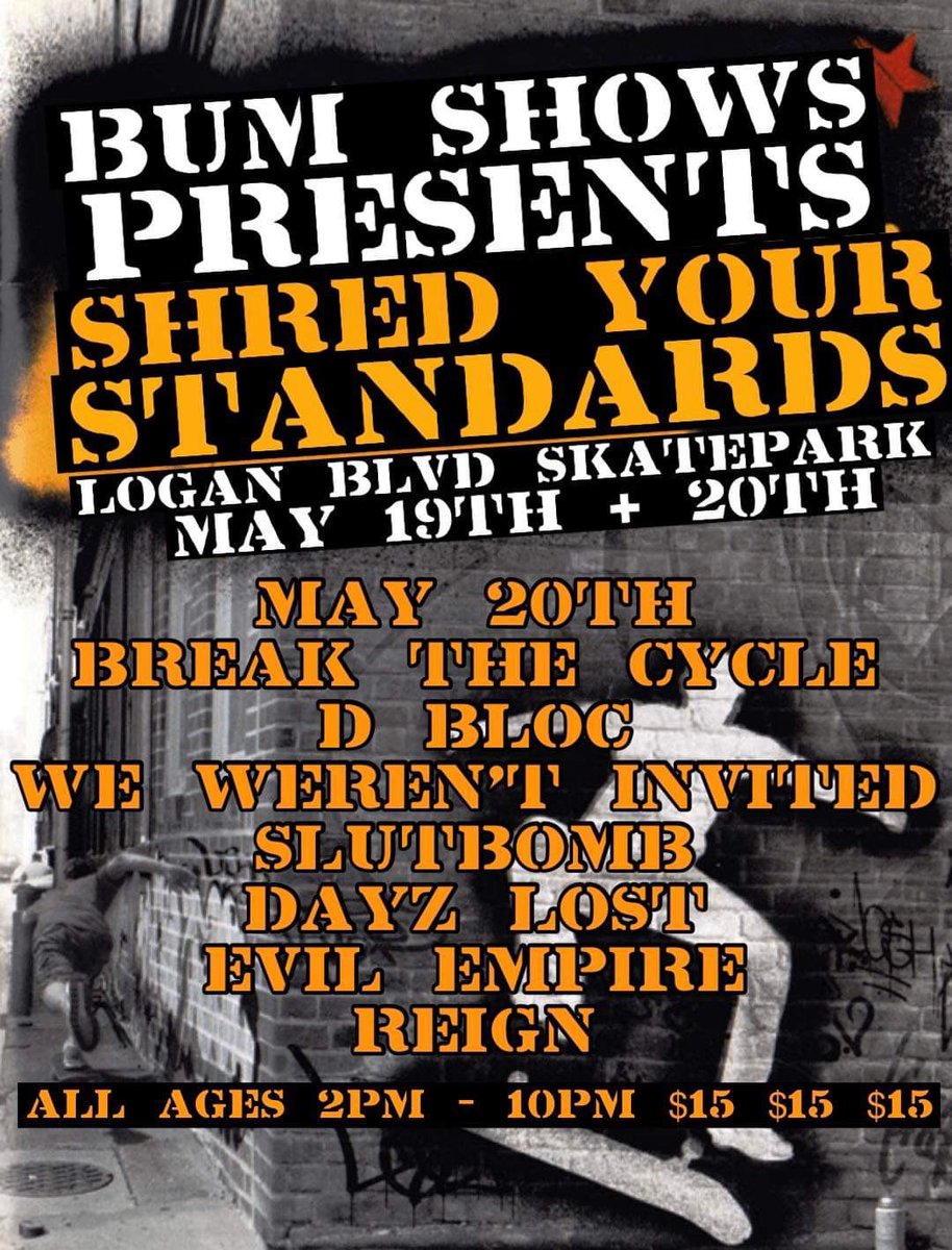 BTC312CrossOver's tweet photo. We’re so stoked to be returning this year to headline Shred Your Standards!! Shoutout to Bum Shows for asking us again!!

This will be one of the last Chicago shows BTC will be playing for awhile since we are hitting the studio to start tracking EP #2!! DON’T SNOOZE ON THIS!! https://t.co/Lwo4VHYdKm