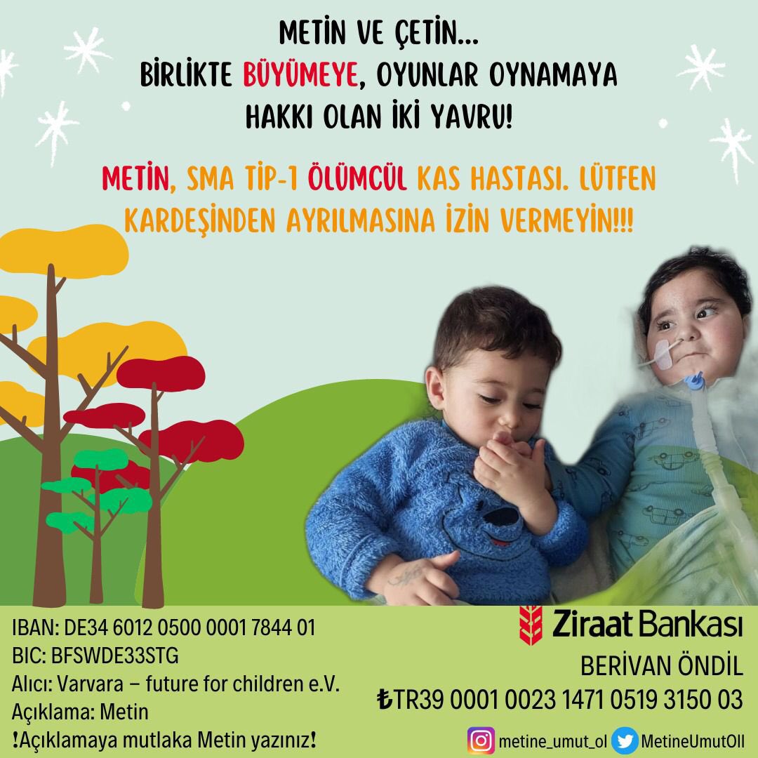 meleekgamze's tweet image. Metin’de ikizi Çetin ile eşit şartlar altında sağlıklı bir hayat yaşasın. Benim elimden ne gelir ki demeyin, bugün dışarıda içeceğiniz bir kahve parasını Metin’e hediye eder misiniz ☀️🙏 #ilkturdabitirecegiz #ince #MemleketMeclise #memur #Pakistan #Sismo @MetineUmutOll