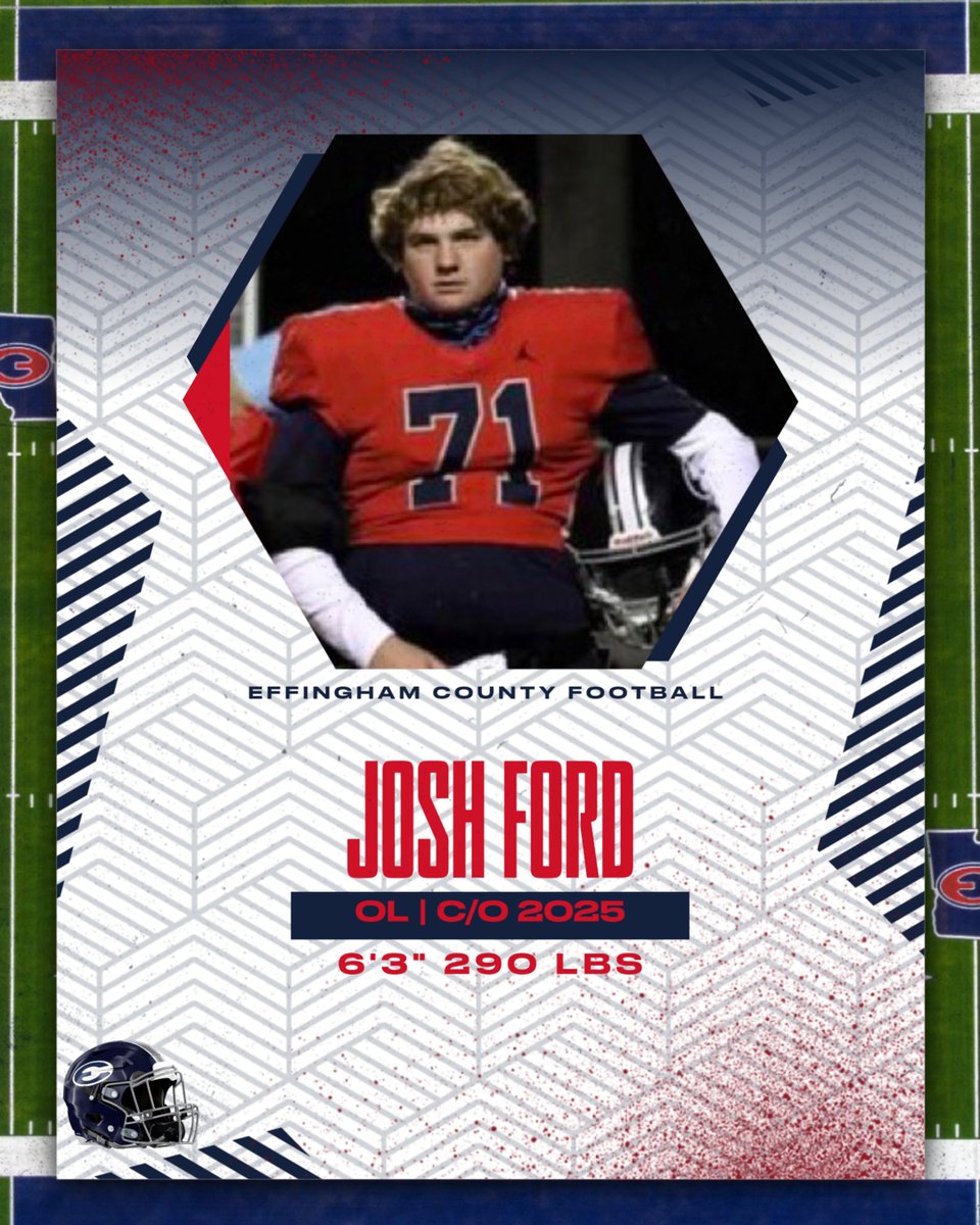 A DOMINATING FORCE IN THE TRENCHES, BIG FRAME, STRONG, QUICK FEET, HARD WORKER IN THE WEIGHT ROOM. EXCELLENT GRADES! THIS GUY IS GONNA BLOW UP THIS SEASON, BETTER GET TO HIM QUICK! <a href="/RecruitTheHam/">RecruitEffingham</a> <a href="/RecruitGeorgia/">Recruit Georgia</a> <a href="/JoshFord71/">Josh Ford</a>