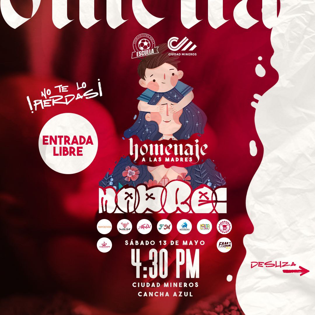 CiudadMineros's tweet photo. 𝑸𝒖𝒆𝒓𝒊𝒅𝒂 𝒎𝒂𝒎𝒂́🤱🏻♥️ | Te espera una tarde divertida y diferente🤯🎉

📌Sábado 13 de mayo
 🕞4:30pm

Te estaremos esperando para disfrutar de diferentes actividades dónde la protagonista eres tú💪🏻🏆

Una actividad totalmente gratuita y abierta para nuestra comunidad💐 https://t.co/MtdIPkuNWq
