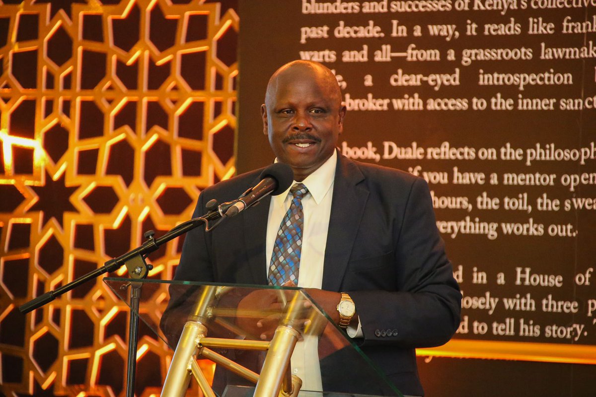 HonAdenDuale's tweet photo. To my friend Isaac Ruto, another son of the Struggle, your insights were of immense influence in writing my book. I still remember, with nostalgia, the many nights we sat, tired by pushing on. To draft what would become the URP Constitution. #ForTheRecord #ForTheRecordLaunch Duales Book @FrontierOnlineK