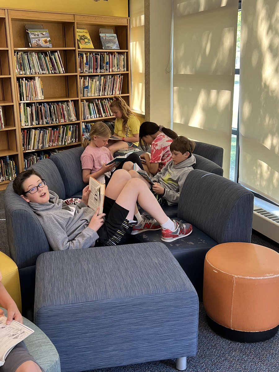 jjbpatton's tweet photo. It’s a great day to read in the LMC! @WindsorWildcats @ConwayKids25 https://t.co/zzCrl93W8P