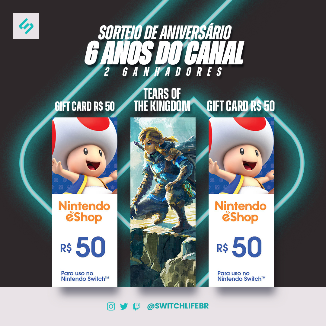 R$300 Nintendo eShop - Cartão Presente