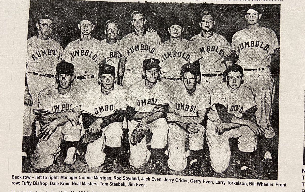 RyanDeal_605's tweet photo. #tbt Humboldt won the 1961 state amateur baseball ‘ship. MVP Larry Torkelson drove 18 runs in the state tourney and was presented with a Bulova wrist watch. https://t.co/AXpLq2uqAE