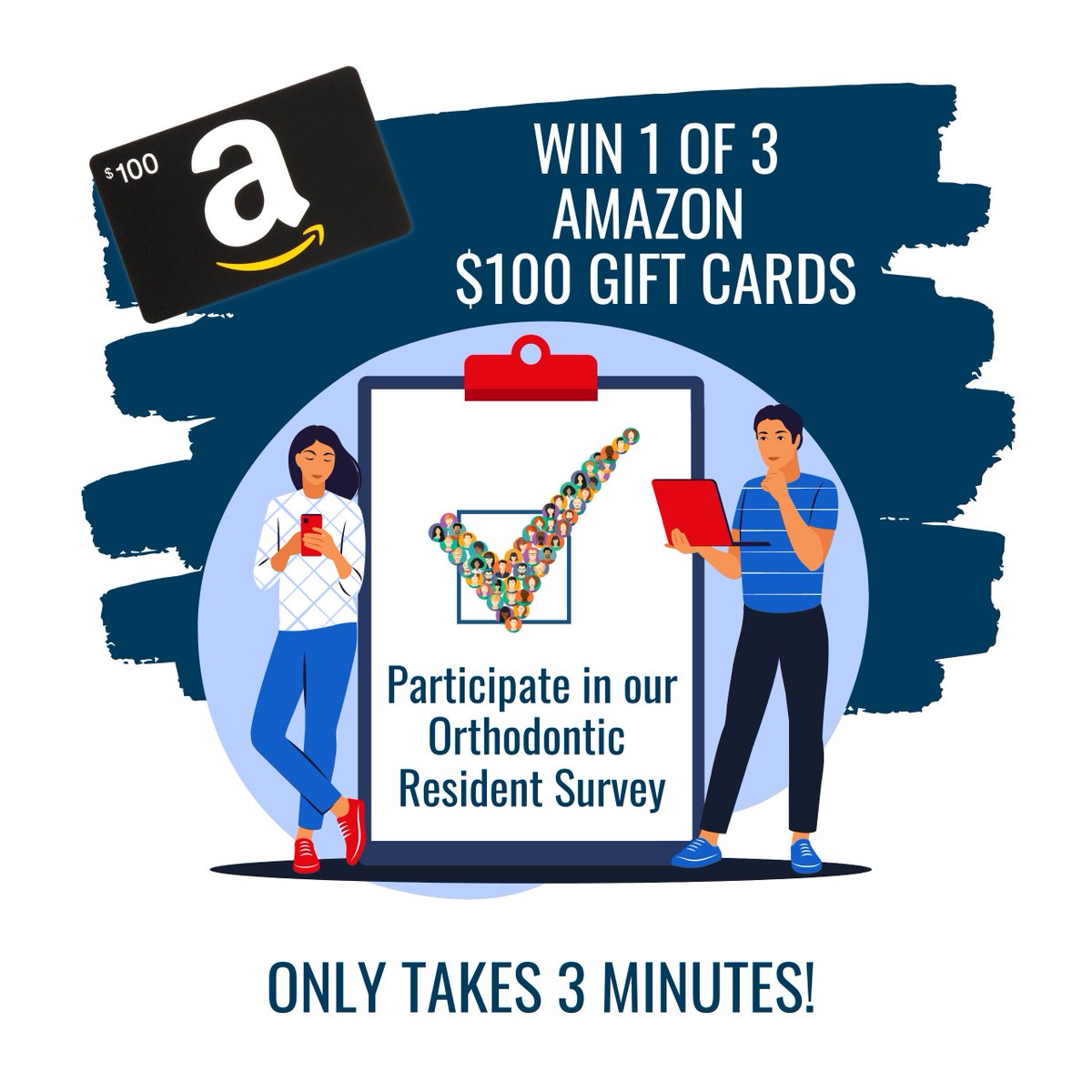 Tell us about your future orthodontic #careerplans and WIN 1 of 3 $100 Amazon gift cards!

Our 3-minute survey asks current #orthodonticresidents, their #futureplans, & their overall orthodontic practice search. 

Take the survey here: surveymonkey.com/r/BCAOrthoResi…