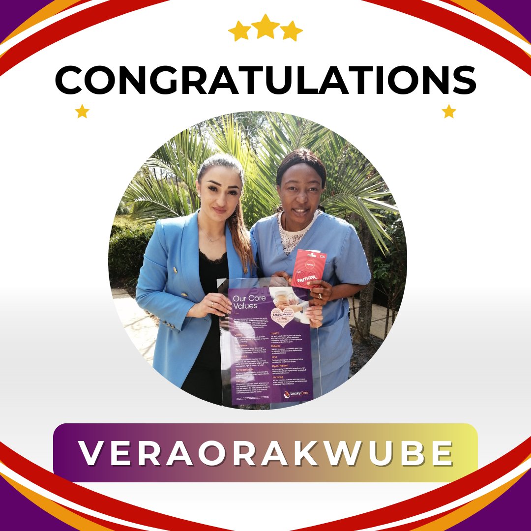 Congratulations to Vera Orakwube, winner of our April associates competition! Her thoughtful phrase, 'I'm passionate about caring for people while promoting respect and honesty,' embodies luxury car values and applies to her role perfectly. Well done, Vera! #EmployeeRecognition
