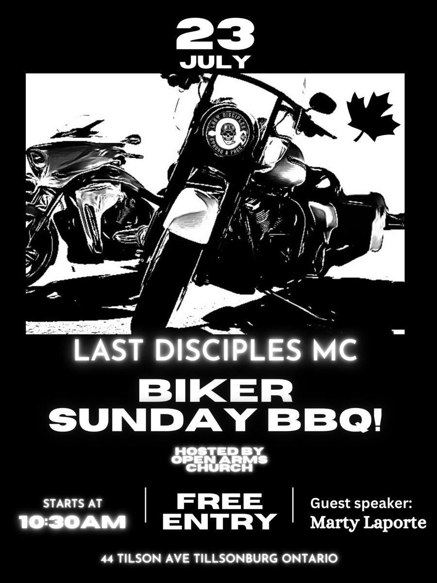 LDMCCanada's tweet photo. #ldmccanada #lastdisciplesmc #lastdisciples #ldmc #christian #christianity #motorcycle #motorcycles #canada #ontario
#bbq https://t.co/pT9lzznZR1