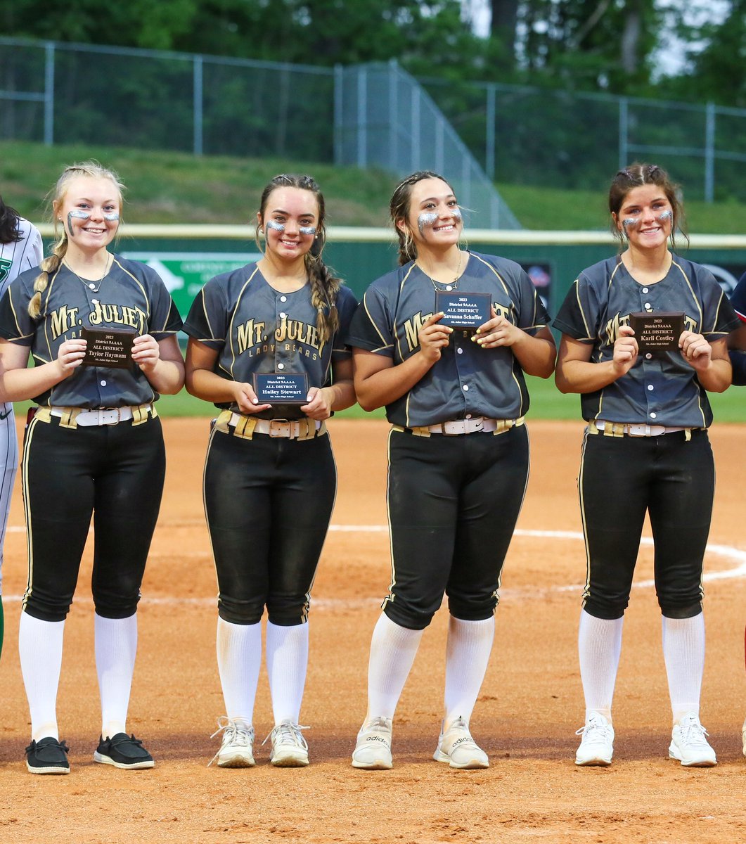 <a href="/LadyMjhs/">MJHS Lady Bears Softball</a> District 9-4A All District Team
Taylor Haymans
Hailey Stewart 
Savanna Schaffer
Karli Costley