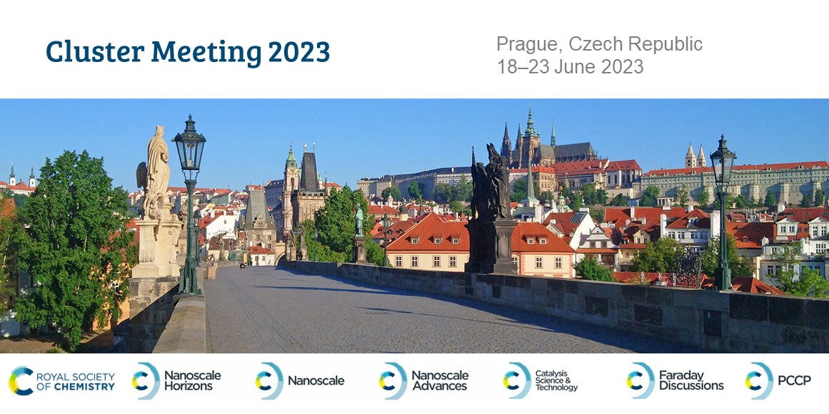 nanoscale_rsc's tweet photo. ⏰ 1 week to go ⏰ until the cluster meeting 2023 at @JHINST_Prague in Prague! We can't wait to see the excellent posters and award prizes from @nanoscale_rsc @PCCP @Faraday_D and @CatalysisSciTec! https://t.co/GGPpTl4W19 https://t.co/KwkTxSPZX4