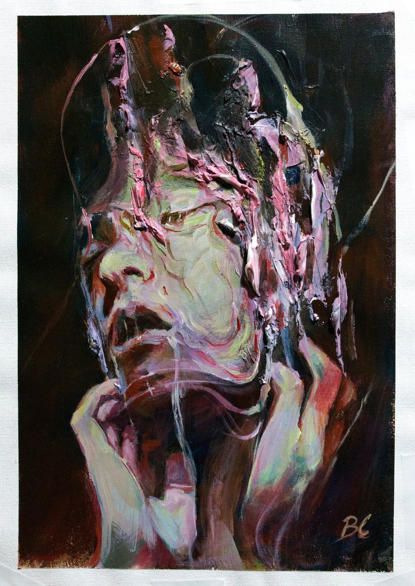 ble_art's tweet photo. "hurt"
acrylic and modelling paste on canvas pad 
42 x 29,7cm
16.5" x 11.7"
Original available at: https://t.co/fNRGHmEDBx https://t.co/xCjRHlBSRd
